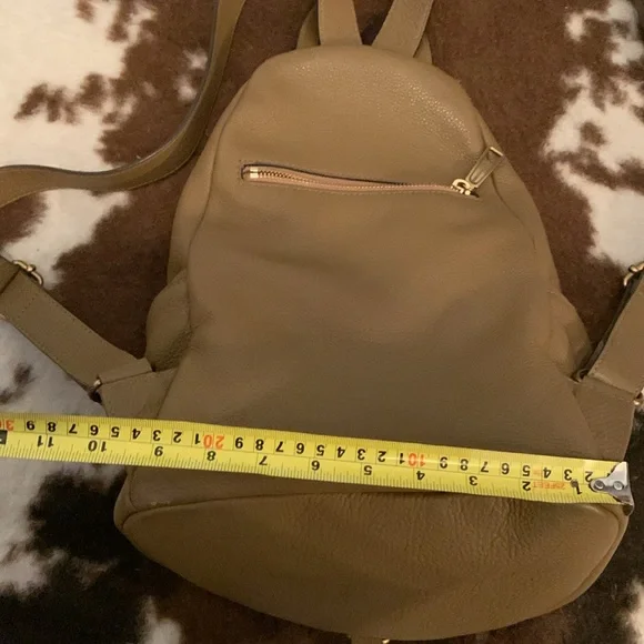 Rebecca Minkoff Julian leather Backpack in Military, brass hardware - Picture 11 of 17